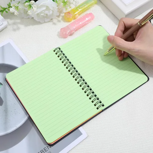 Miniatura 7 de 8 Pack Spiral Notebook – 5” x 7” Black PVC Cover College Ruled Journals, 100 Sheets/200 Pages – 7 Colors Vibrant Lined Paper Memo Pads for Learning