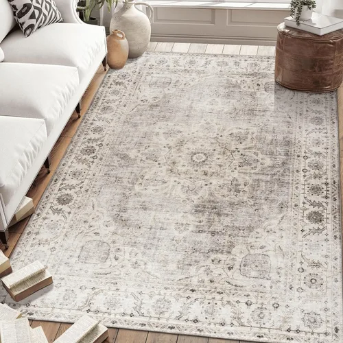 Miniatura 19 de ReaLife Rugs Alfombra pasillo lavable a máquina - Sala de estar, dormitorio, baño, cocina, entrada, oficina - Acolchada de pelo bajo, resistente a