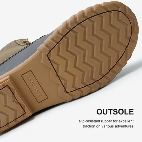 Miniatura 4 de ALEADER Botas estilo pato, para hombre Carcasa impermeable Botas de nieve con forro de piel