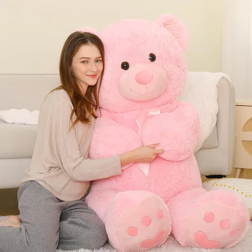 Miniatura 9 de MorisMos Oso de peluche gigante de 47 pulgadas Animal de peluche de 4 pies, Oso de peluche grande para baby shower, Regalos de oso de peluche