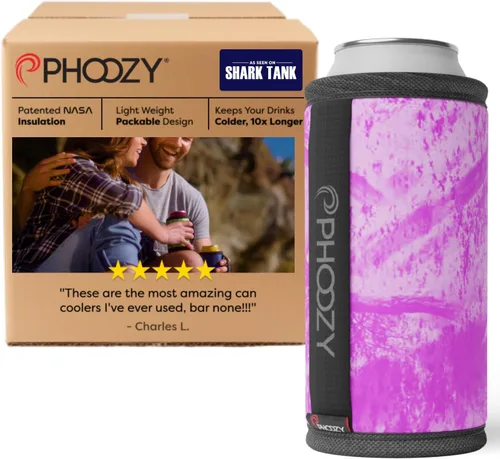 Miniatura 14 de PHOOZY Enfriador de latas aislado para latas delgadas de 12 oz - El aislamiento patentado de la NASA mantiene las bebidas frías 10 veces más tiempo