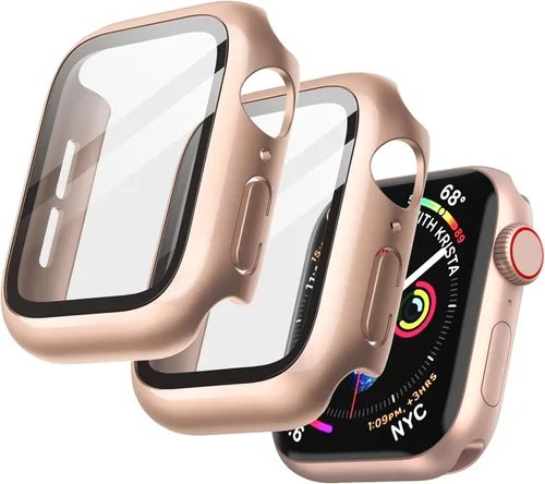 Miniatura 45 de JETech Funda con protector de pantalla para Apple Watch SE 3/2/1 (2025/2022/2020)/Series 6 5 4 de 1.575 pulgadas, cubierta protectora total, Negro