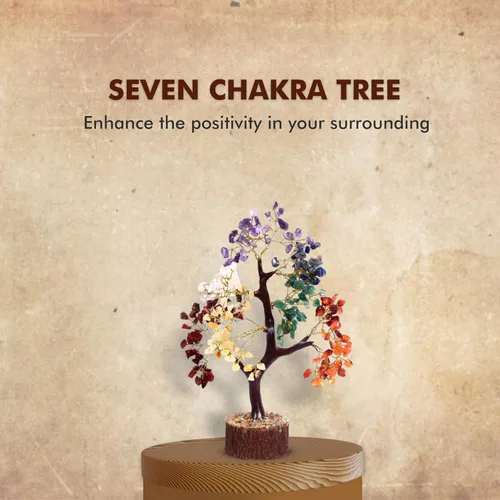 Miniatura 9 de Árbol de la vida de cristal de siete chakras para energía positiva, árbol de feng shui, árbol bonsái, piedras curativas, árbol de dinero, decoración