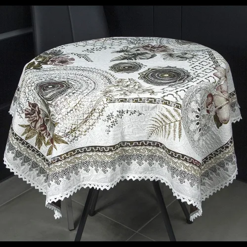 Miniatura 7 de Tablecloth Tapestry Fabric with Elegant Floral Pattern and Volume Effect Table Cloth Poppy Flowers Square or Rectangular Table linen Cloth
