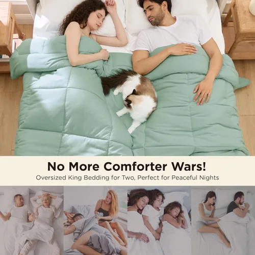 Miniatura 198 de Bedsure Relleno de edredón – Edredones acolchados tamaño King, edredón para todas las estaciones, ropa de cama alternativa de plumón suave, con 8