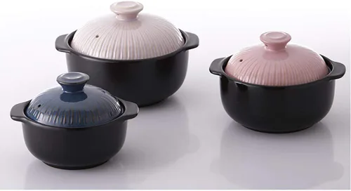 Miniatura 5 de Kitchen Flower Lucia - Olla de cocina de porcelana esmaltada natural (rosa azúcar, 33.8 fl oz)
