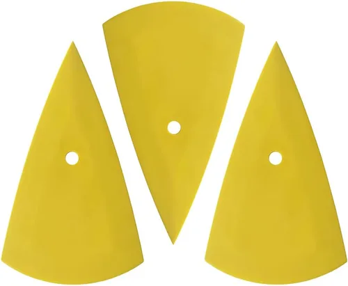 Miniatura 9 de 3 piezas de rasqueta triangular para ventana de automóvil, instalación PPF de vinilo, herramienta de tinte de varios bordes, kit de raspador