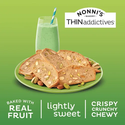 Miniatura 6 de Nonni's Pistachio Almond Thins (18 galletas - 6 paquetes de 3)