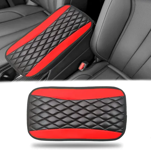 Miniatura 11 de Funda universal de cuero impermeable para consola central de automóvil, protector de caja de asiento para reposabrazos, accesorios de decoración