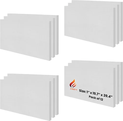 Miniatura 15 de Aislamiento de tablero de fibra de cerámica, clasificación de 2300 F, 1 x 19.7 x 39.4 pulgadas, paquete de 1 tablero de aislamiento térmico de fibra
