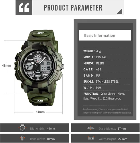 Miniatura 4 de Kids Digital Sport Watch Boys Girls Waterproof Sports Outdoor Watches Children Casual Electronic Analog Quartz Wrist Watches with Alarm Stopwatch