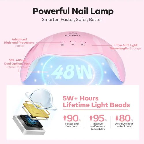 Miniatura 4 de Modelones – Kit de uñas de polygel, geles de construcción de uñas de 6 colores, kit de polygel para hacer extensiones de uñas rosa claro, blanco
