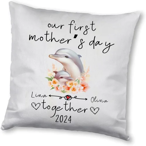 Miniatura 8 de Delfín del Día de la Madre, funda de almohada personalizada para el hogar, regalo para mamá, abuela, para ella