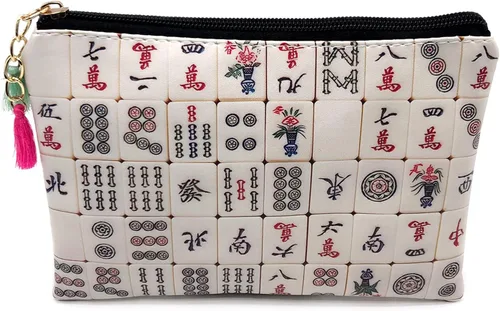 Miniatura 9 de Bonita bolsa pequeña de cosméticos, mini bolsa de maquillaje para mujeres y niñas, bolsa pequeña de aseo de viaje de cuero PU, organizador