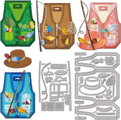 Miniatura 10 de GLOBLELAND Troqueles de corte de camping para hacer tarjetas, carpa de coche, troqueles para manualidades, álbumes de recortes, diario, papel