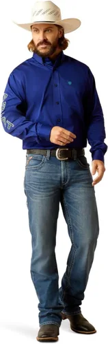 Miniatura 102 de Ariat Camisa de sarga con logotipo del equipo para hombre