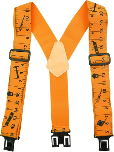 Miniatura 2 de MELOTOUGH Tirantes de clip para cinturón para hombre, tirantes de Perry con 2 pulgadas de ancho, tirantes no metálicos para vestido casual, lugar