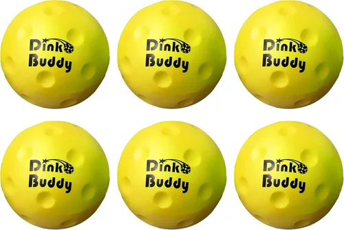Miniatura 10 de Kelso Pickleball, pelotas de pickleball de espuma PU para reducir el ruido, mejora la coordinación ojo-mano, uso en interiores y exteriores, pelotas