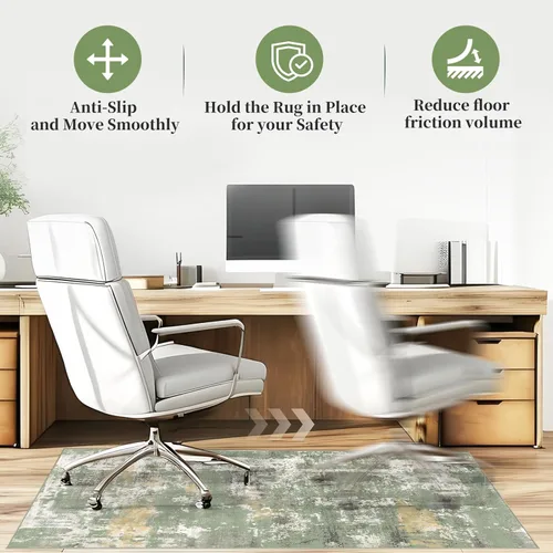Miniatura 5 de Tapete para silla de oficina para suelo de madera dura y azulejos, 36 x 48 pulgadas, tapete resistente para silla de escritorio para suelos duros