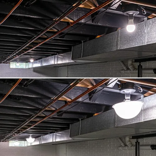 Miniatura 7 de Cubierta de lámpara de techo EZ Shade - Ayuda a cubrir bombillas expuestas en el techo - 1 paquete