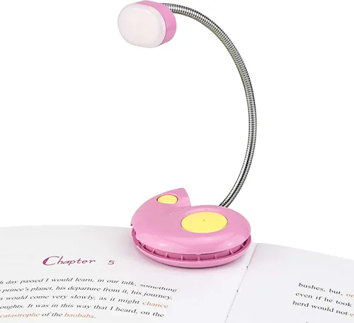 Miniatura 11 de Luz de libro, lámpara LED de lectura con clip, recargable por USB, 3 brillos regulables, magenta