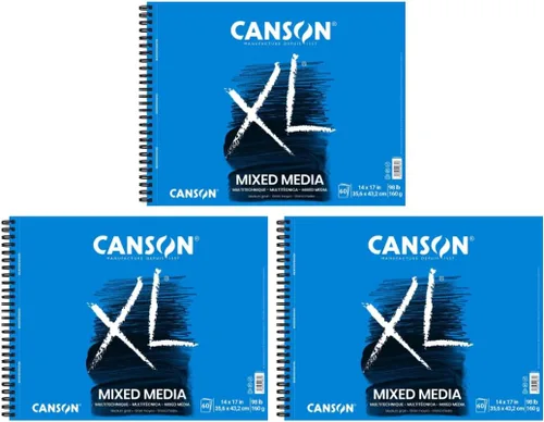 Miniatura 15 de Canson XL Series Cuaderno de Media Mix, Textura Rugosa, Alambre Lateral, 7x10 pulgadas, 50 Hojas – Papel de Arte Grueso para Acuarela, Gouache