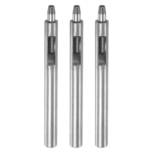 Miniatura 16 de HARFINGTON 2 piezas de perforador de cuero de 0.031 in recto, redondo, ojal, remache a presión, fijador para cuero, artesanía, ropa, bolso, cortina