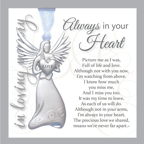 Sentimiento de condolencia Always in Your Heart - Regalo conmemorativo/adorno de recuerdo/regalo de duelo/regalo de condolencia por pérdida de un