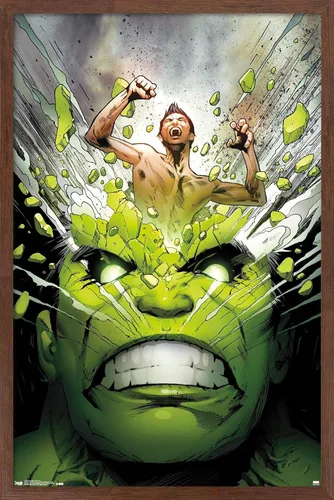 Miniatura 16 de Trends International Marvel Comics - Póster de pared de The Incredible Hulk - Cover #171, 14.725 x 22.375 pulgadas, versión enmarcada de madera