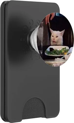 Miniatura 8 de Disgusted Cat PopSockets - Agarre y soporte para teléfonos y tabletas, Negro