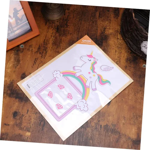 Miniatura 9 de Decoración de pared con imágenes de unicornio, calcomanía de pared luminosa, diseño creativo de unicornio para fiesta en casa