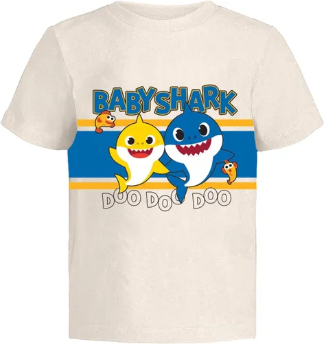 Miniatura 3 de Nickelodeon Baby Shark - Camiseta gráfica para niños pequeños (paquete de 3) con camiseta de personaje familiar de mamá y papá, trajes para niños