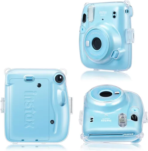 Miniatura 6 de Fintie Funda protectora transparente para cámara Fujifilm Instax Mini 11 de película instantánea - Carcasa rígida de cristal con correa de hombro