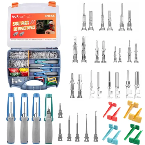Miniatura 12 de JRready ST6527 Kit de terminales de pines de 150 pares 093" 062" Mini-Fit Jr. MLX Micro-Fit Terminales eléctricos automotrices Conectores de pines