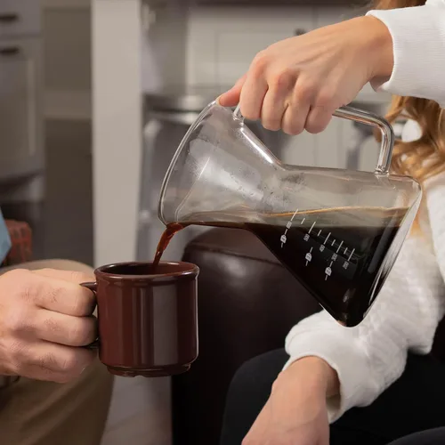 Miniatura 5 de London Sip - Cafetera de vidrio para verter sobre café con filtro de acero inoxidable reutilizable, mango ergonómico y boquilla fácil de verter, 4