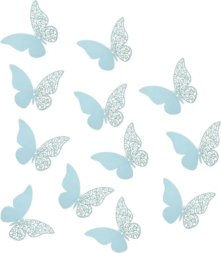 Miniatura 7 de 24 calcomanías de pared de mariposa 3D, decoración de pared de bricolaje, mariposas de papel extraíbles, decoración de dormitorio de niños y boda