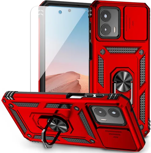 Miniatura 10 de Funda para Moto G 5G 2023 con cubierta deslizante para cámara y protector de pantalla HD [grado militar de 16 pies probada en caídas] Funda Azul