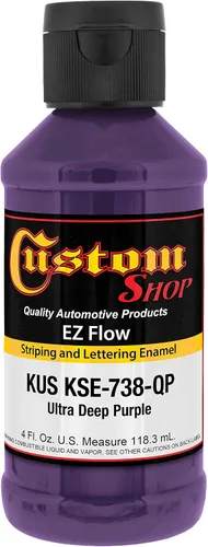 Miniatura 34 de Custom Shop KSE757-QP Triple Black - Pintura esmaltada EZ Flow a rayas y letras – 4 onzas Triple negro