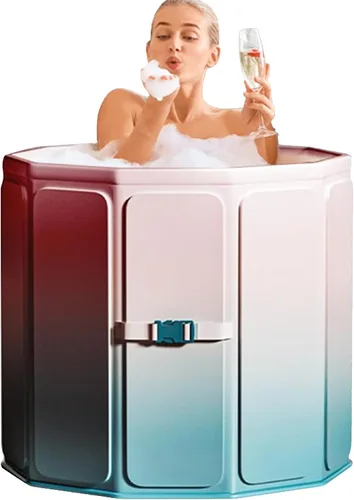 Miniatura 9 de YYW Tina de Terapia de Calor y Frío de Gran Capacidad de 31.5 Pulgadas - Bañera Portátil Plegable para Remojo con Aislamiento Grueso para Ducha