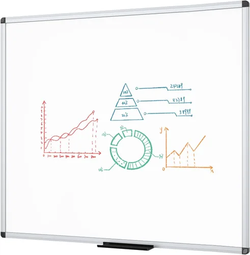 Miniatura 11 de VIZ-PRO Pizarra blanca plegable magnética, 48 x 36 pulgadas, pizarra de borrado en seco para montaje en pared para escuela, oficina y hogar