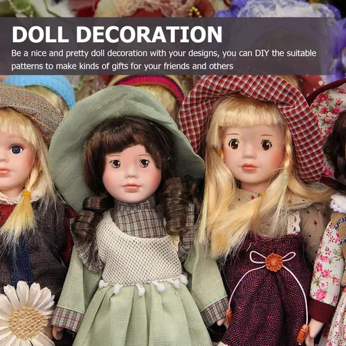 Miniatura 3 de EXCEART Calcomanías para ojos de muñeca con calcomanías de agua para cejas, 8 hojas de estilo mixto para bricolaje, muñeca de arcilla, maquillaje