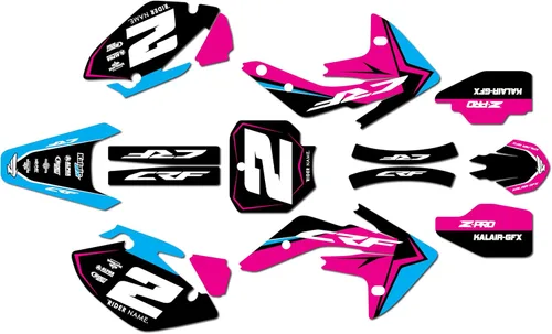 Miniatura 4 de Kit de gráficos para Honda CRF150R (2007-2023) Serie Lightning azul 9 mil - Easy Go - Calcomanías para motocicleta Dirt Pit Bike Motocicleta
