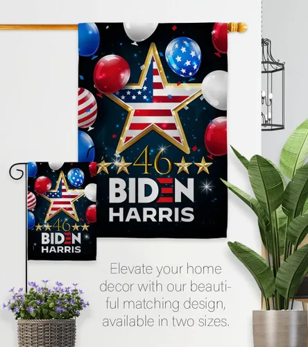 Miniatura 8 de Biden Harris Flag Juego de 46 banderas de jardín, soporte de pared patriótico, voto, presidente demócrata, republicano, Tea Party, Estados Unidos