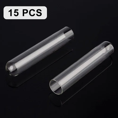 Miniatura 5 de Labasics Paquete de 15 tubos de ensayo de fondo redondo de vidrio borosilicato, 1.181 in de diámetro exterior x 6.496 in de longitud (paquete de 15)