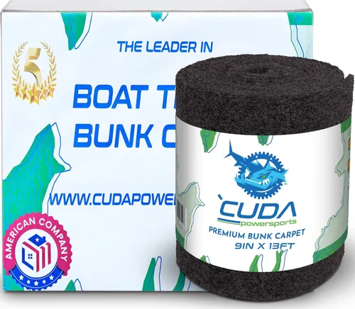 Alfombra para remolque de barco Cuda 9 pulgadas de ancho x 13 pies - Alfombra prémium para litera de barco, alfombra para tablero de litera, tablero