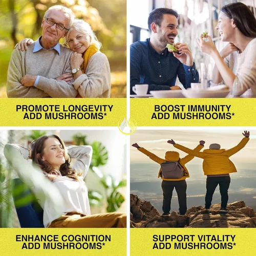 Miniatura 3 de THE ENCLARE NUTRITION Suplemento de hongos Complejo 10 en 1 Apoyo Inmunológico Melena de Leones, Reishi, Cola de Pavo, Cordyceps, Chaga, Maitake