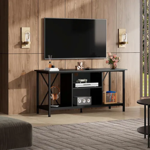 Miniatura 2 de WLIVE Soporte de TV industrial para TV de hasta 45 pulgadas, centro de entretenimiento con marco de metal resistente, consola multimedia compacta