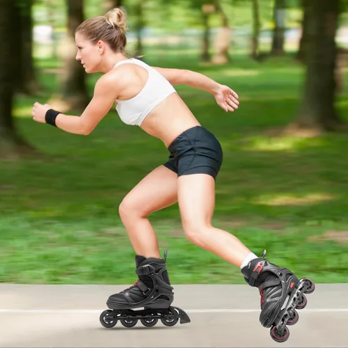 Miniatura 7 de METROLLER Patines en línea para mujeres, patines en línea ajustables para adultos, para adolescentes y niños Rojo