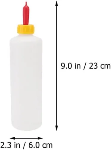 Miniatura 3 de Cabilock 5 juegos de botellas de cabra para alimentar cabras, botellas de leche de alimentación de cordero, resistentes botellas de lactancia