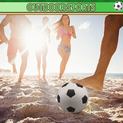 Miniatura 6 de Umnodobn Juego de 5 pelotas de fútbol de 6 pulgadas con bomba Blanco